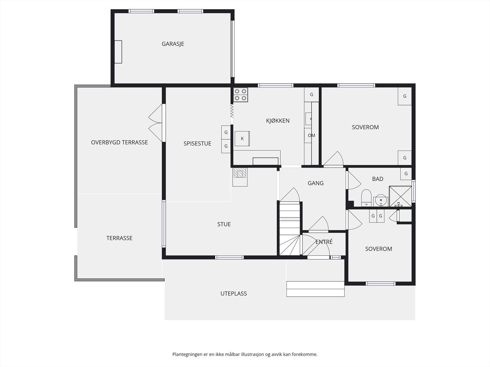 Plantegning 1. etasje. Galleribilde