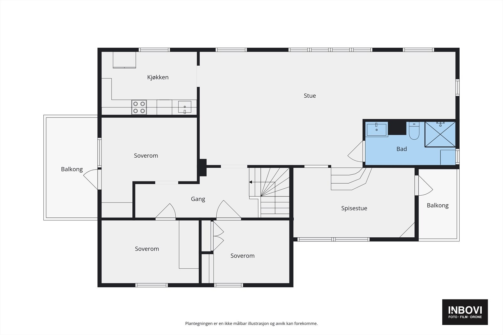 Plantegning leilighet i 2. etasje Galleribilde