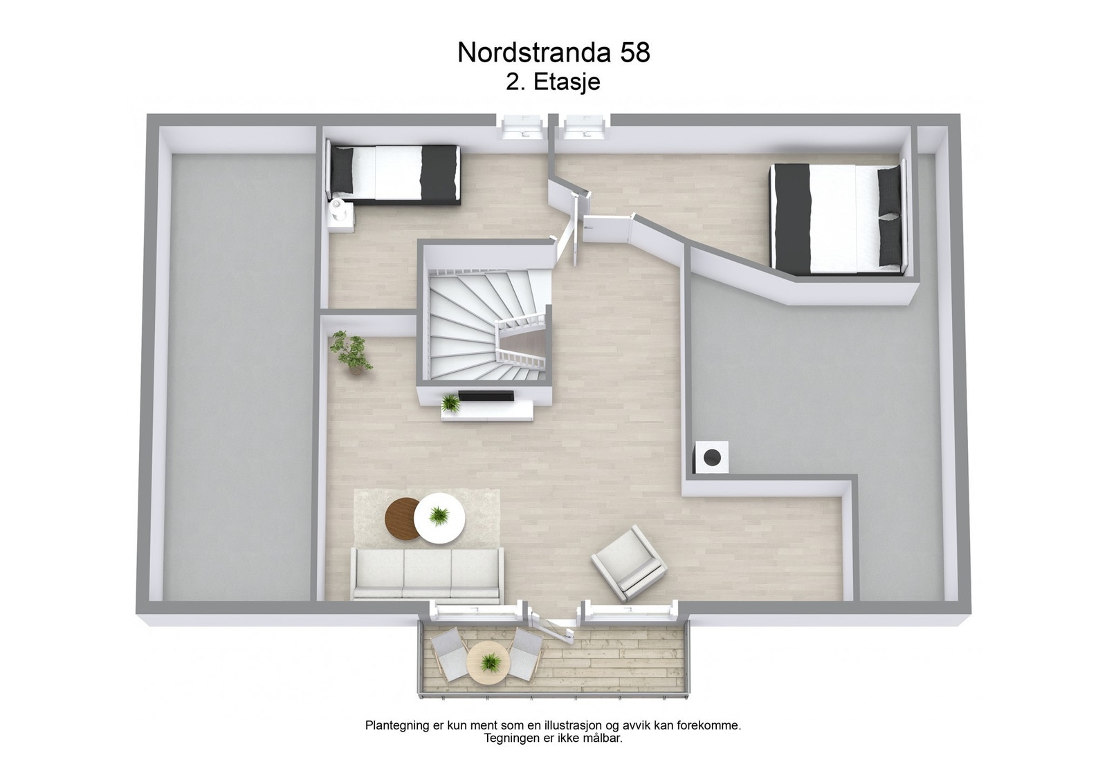 Nordstranda 58 - 3D - 2. Etasje - Letterhead Galleribilde