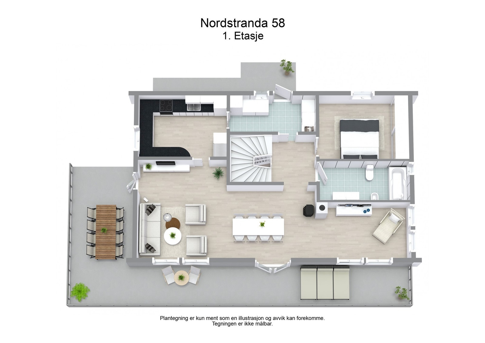 Nordstranda 58 - 3D - 1. Etasje - Letterhead Galleribilde