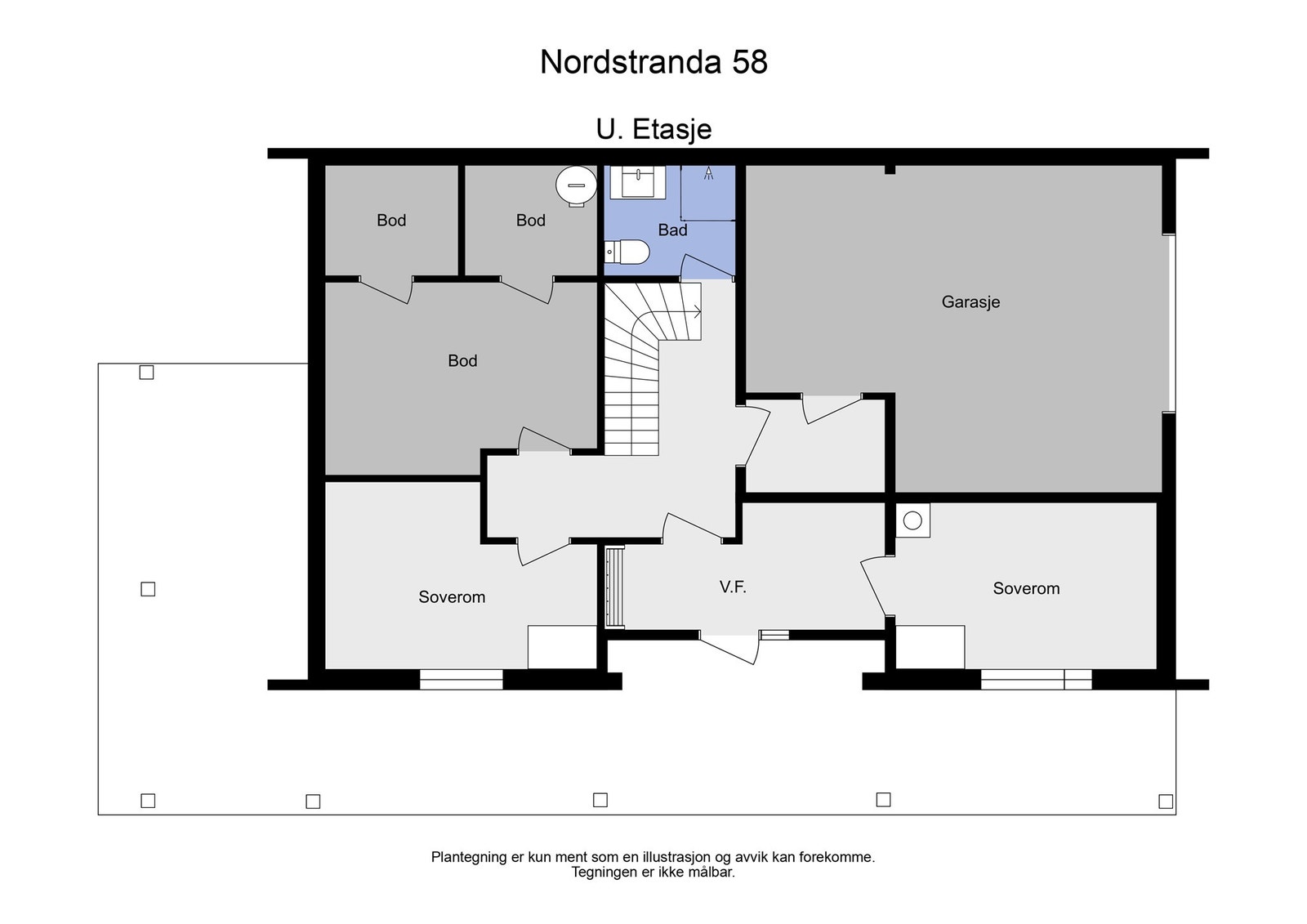 Plantegning underetasje Galleribilde