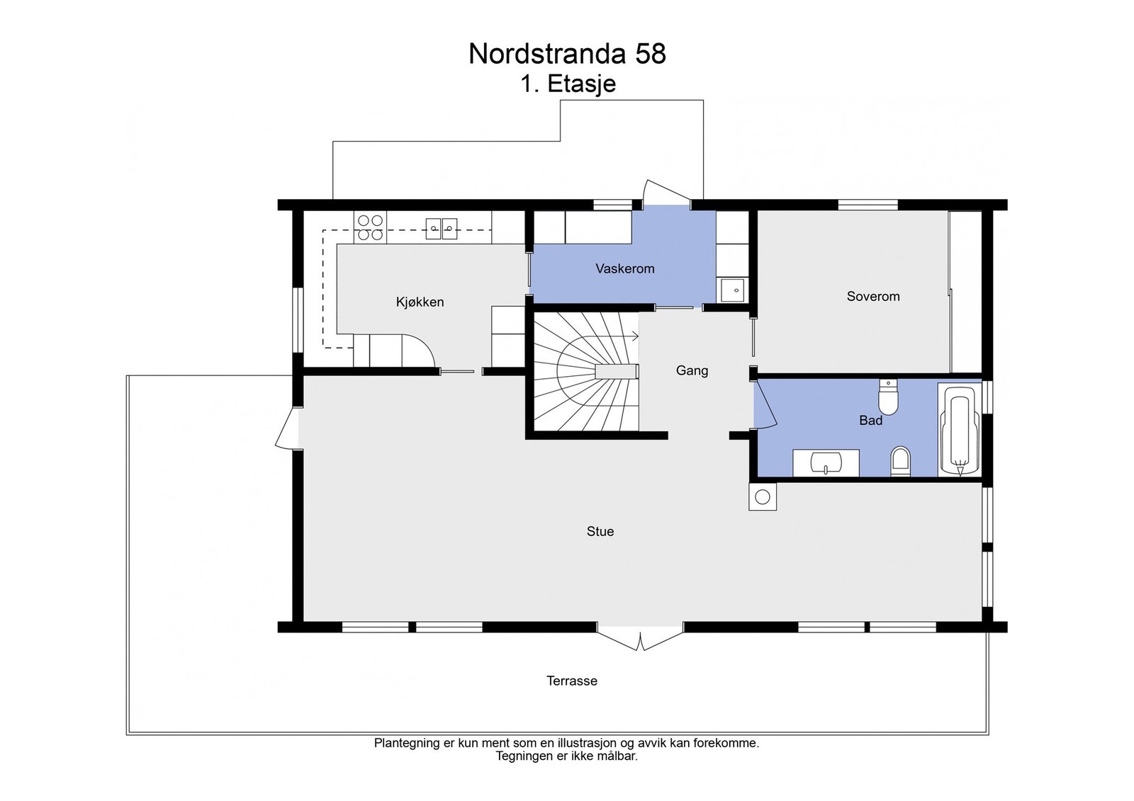 Plantegning hovedetasje Galleribilde