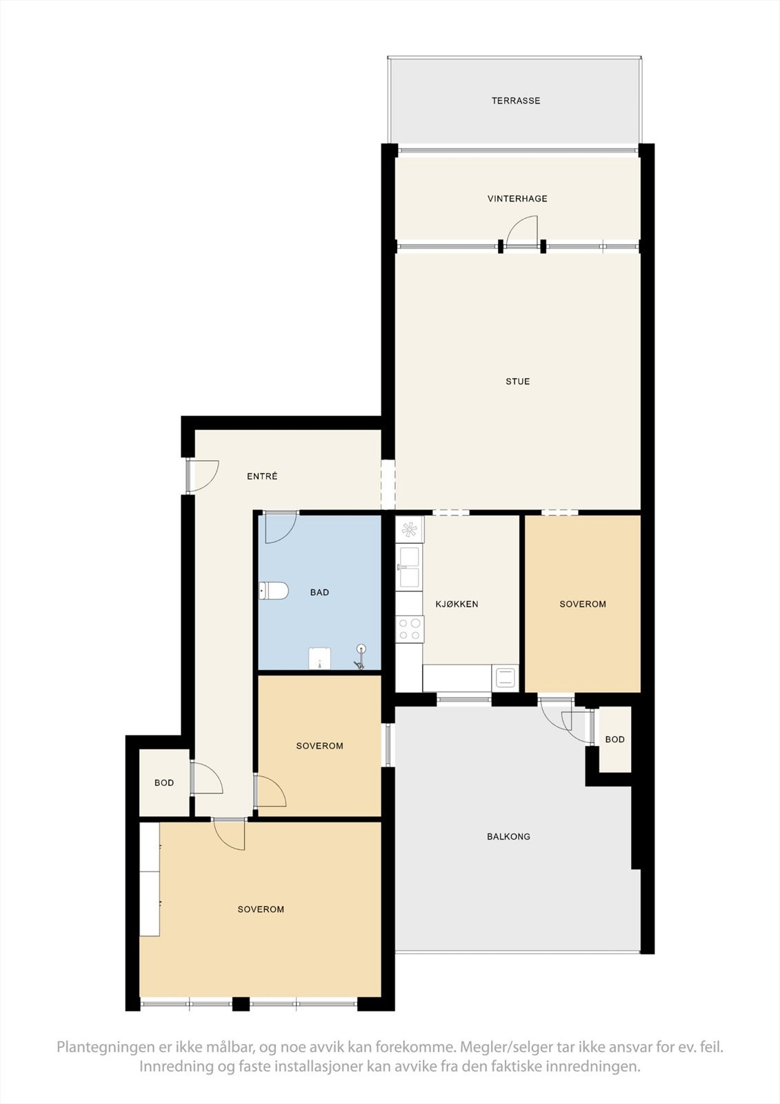 Plantegning av leiligheten- 1. etasje Galleribilde