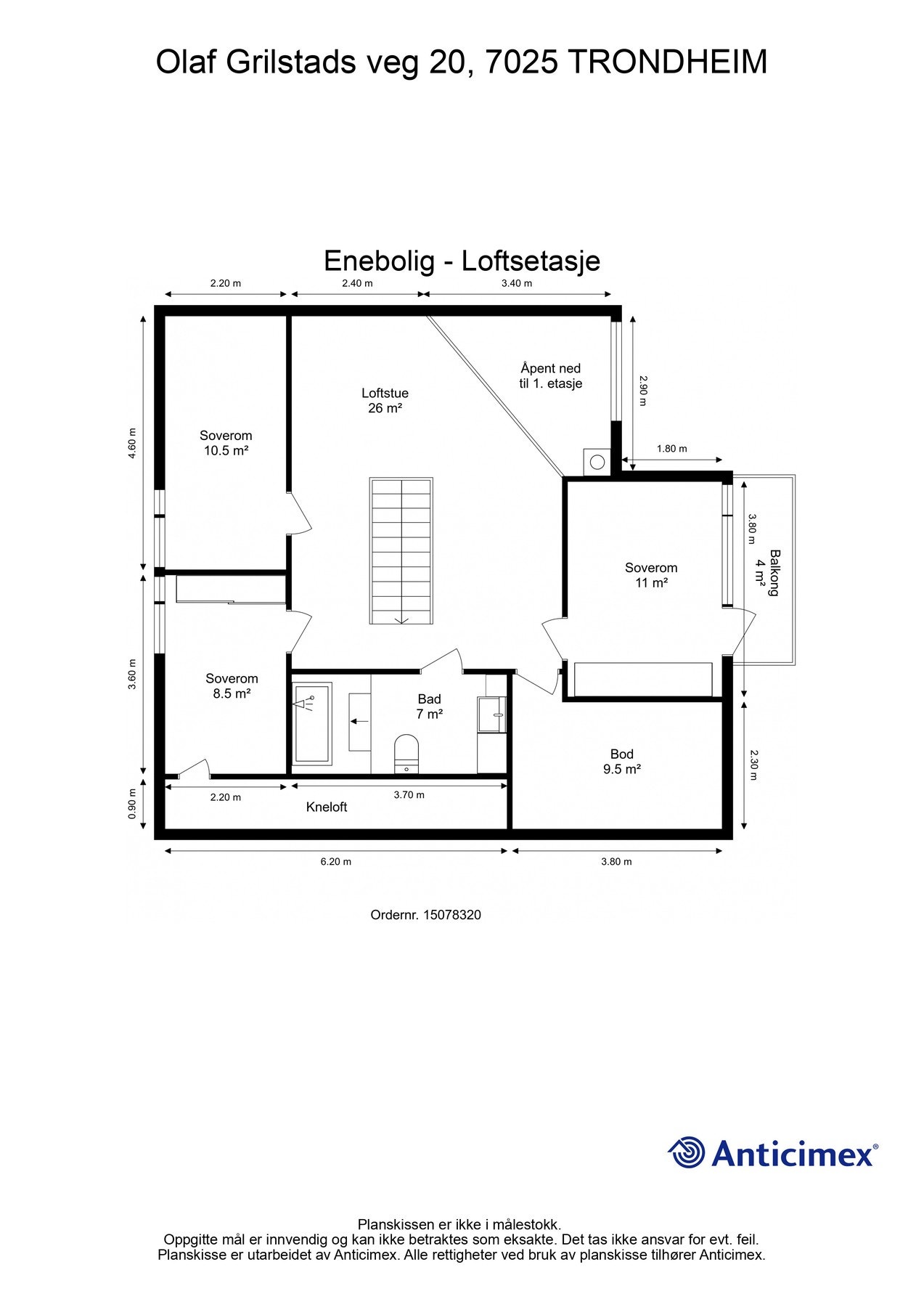 Plantegning loftetasje. Galleribilde