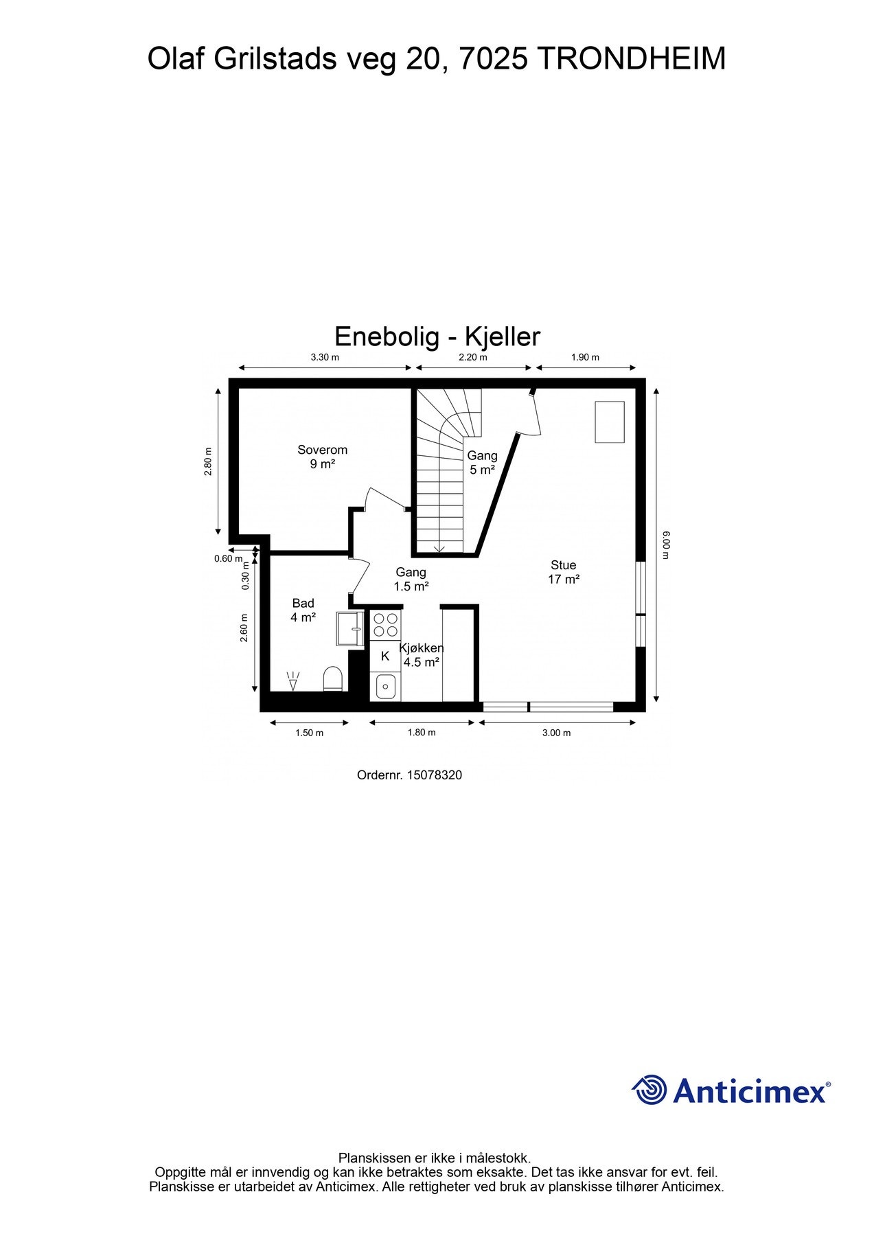 Plantegning kjeller. Galleribilde