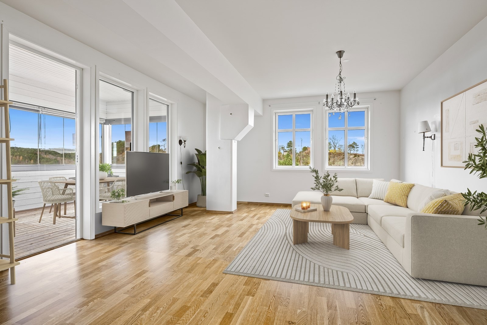 En lys og trivelig leilighet i et godt etablert og hyggelig sameie Galleribilde