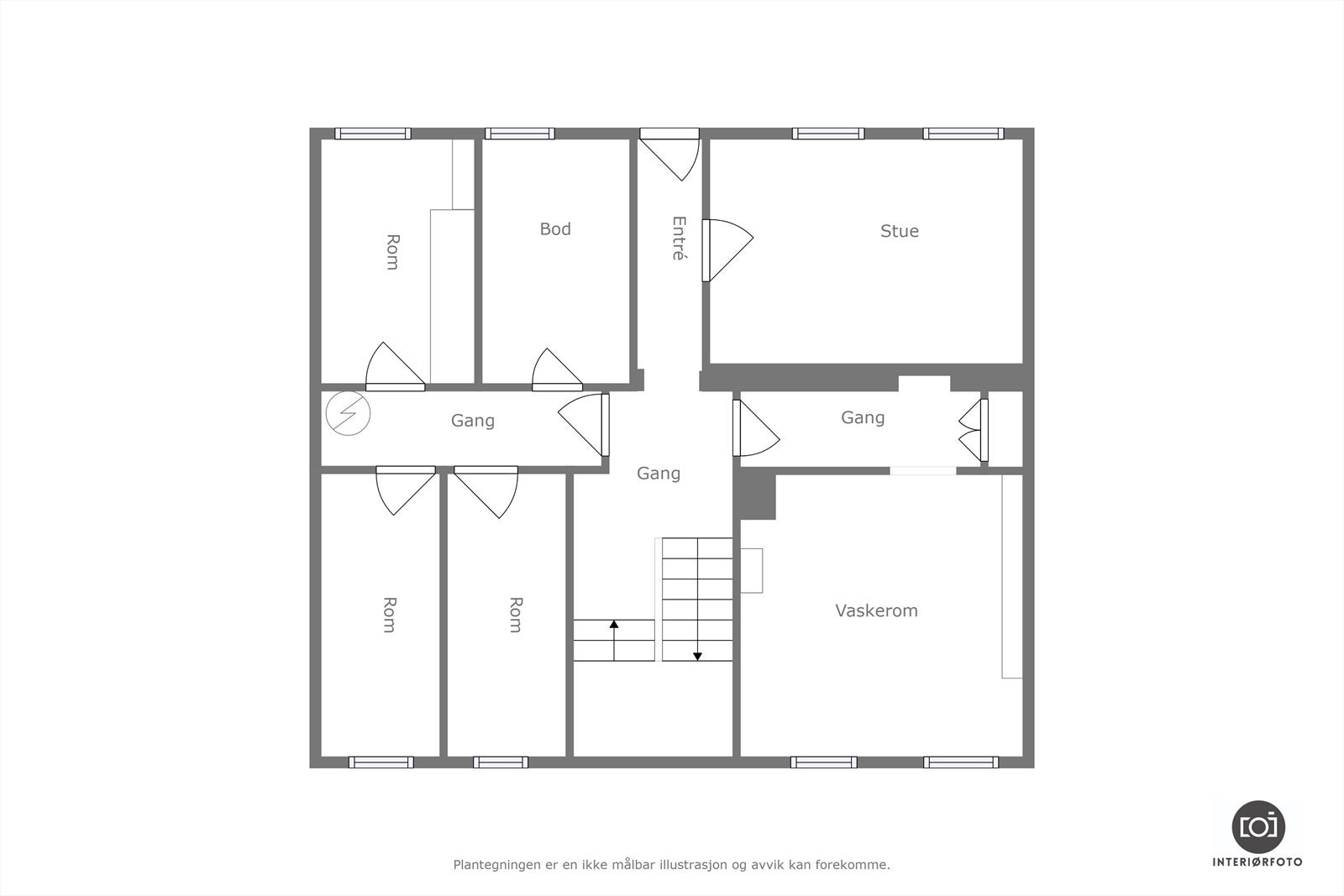 Planskisse kjeller Galleribilde