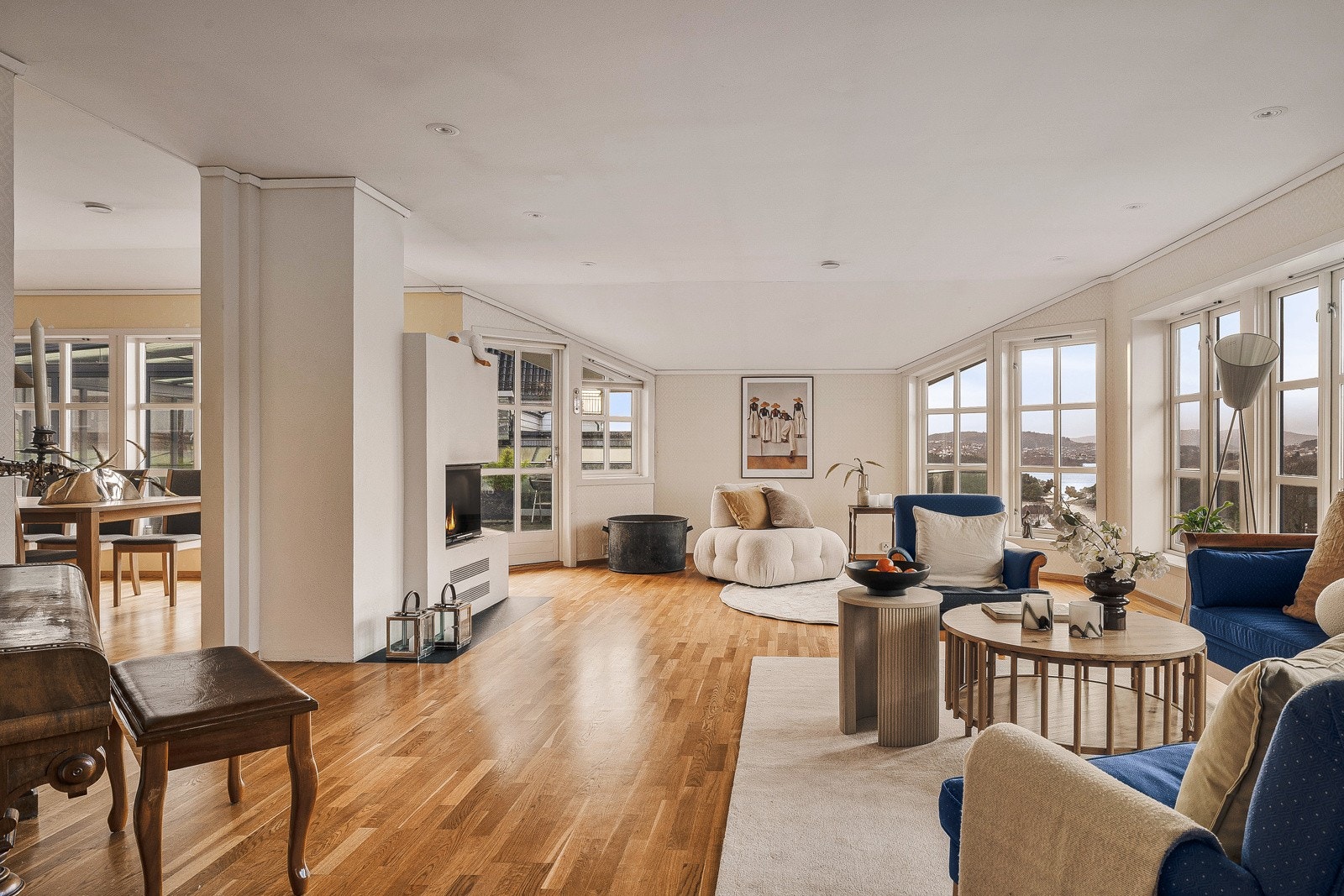 Stuen er på hele 43,3 kvm. Galleribilde