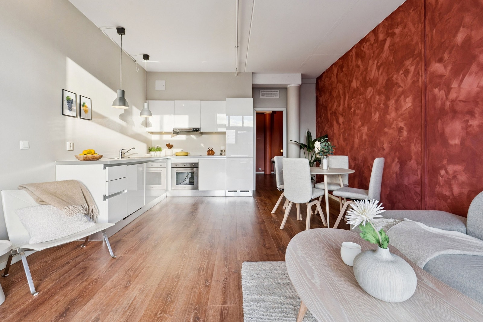 Åpen og sosial stue / kjøkkenløsning Galleribilde