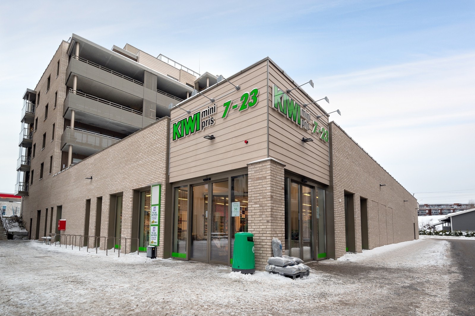 Ved Kiwi på frogner kan dagligvarehandelen gjennomføres. Galleribilde