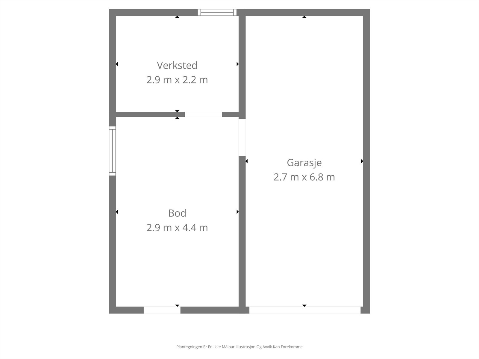 Plantegning garasjebygg Galleribilde