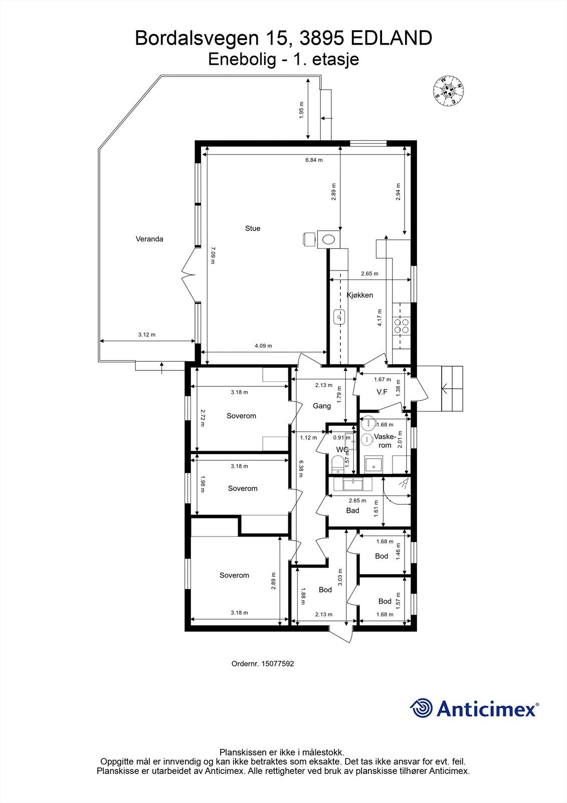 Plantegning enebolig Galleribilde