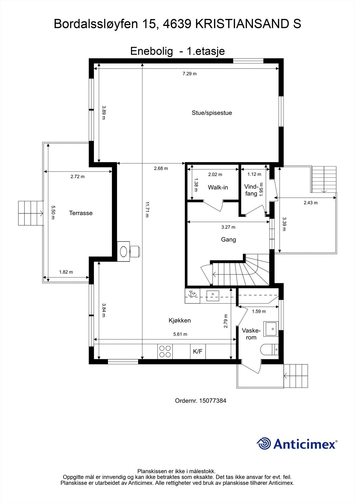 Plantegning 1. etasje Galleribilde