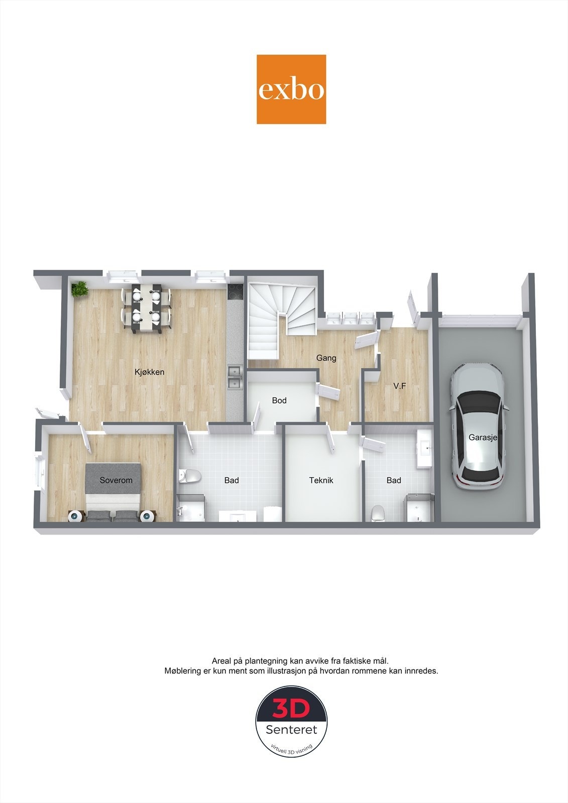 Plantegning 1. etasje Galleribilde