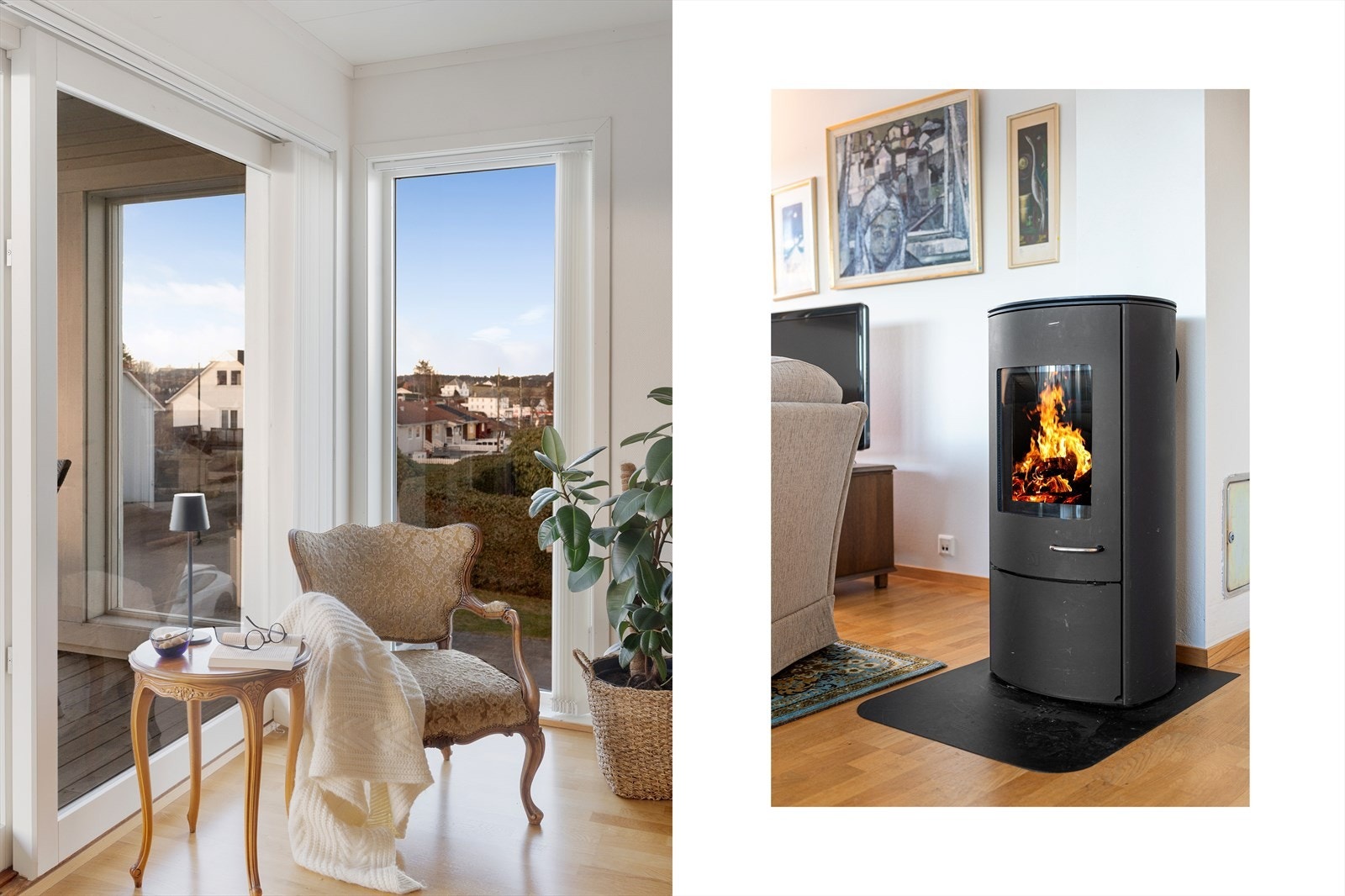 Peisovnen gir ekstra varme og hygge på kalde dager. Galleribilde