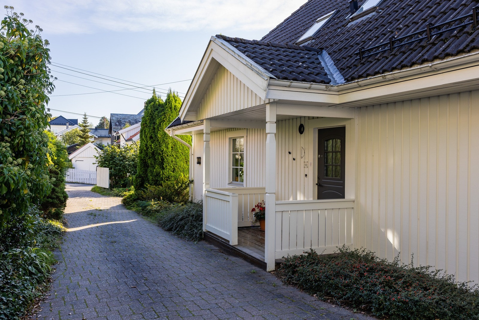 Skjermet inngangsparti. Galleribilde