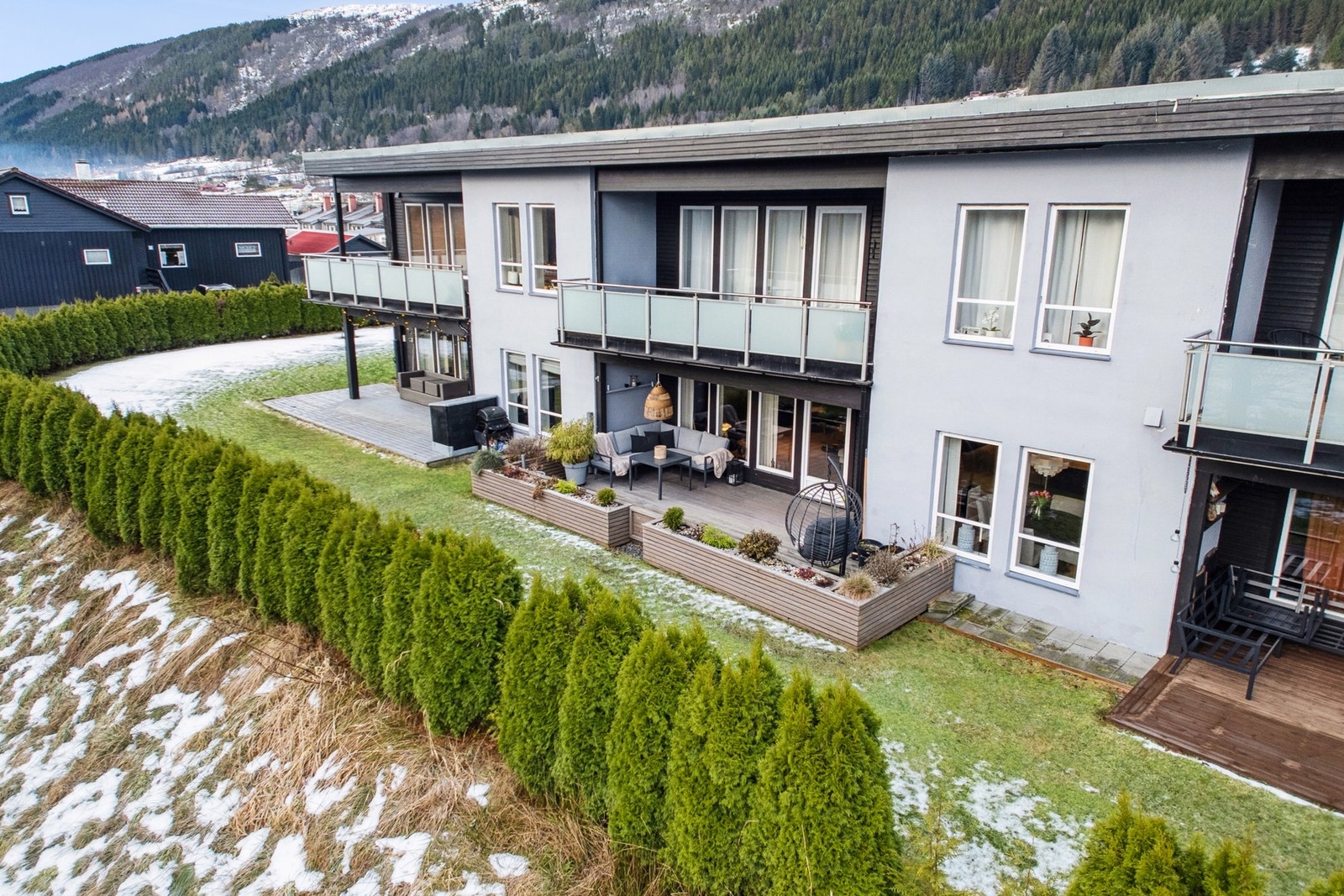 Uteområdet er felles for sameiet. Galleribilde