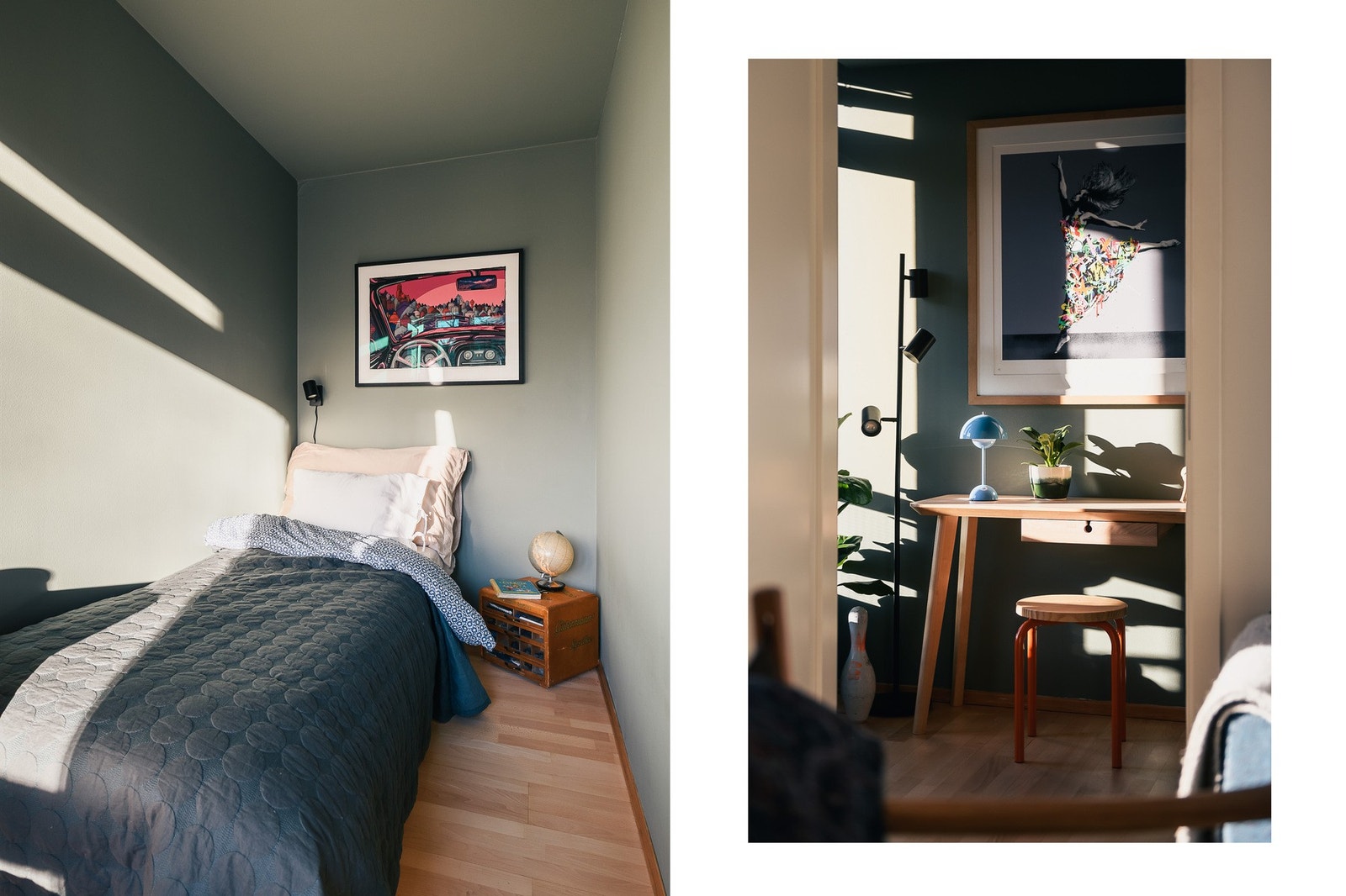 Et praktisk gjesterom/kontor med adkomst fra stuen. Galleribilde