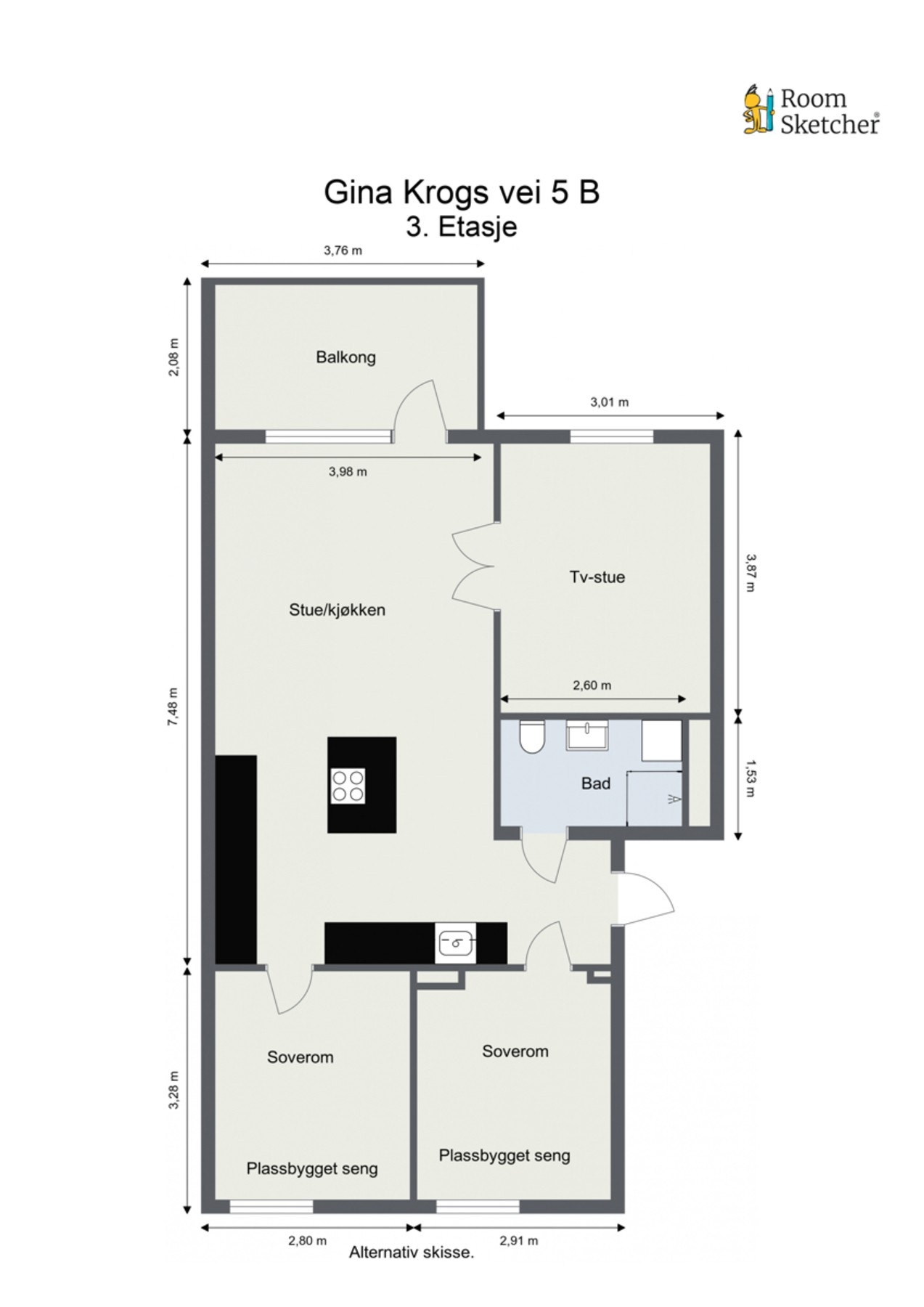 Alternativ planskisse. Galleribilde