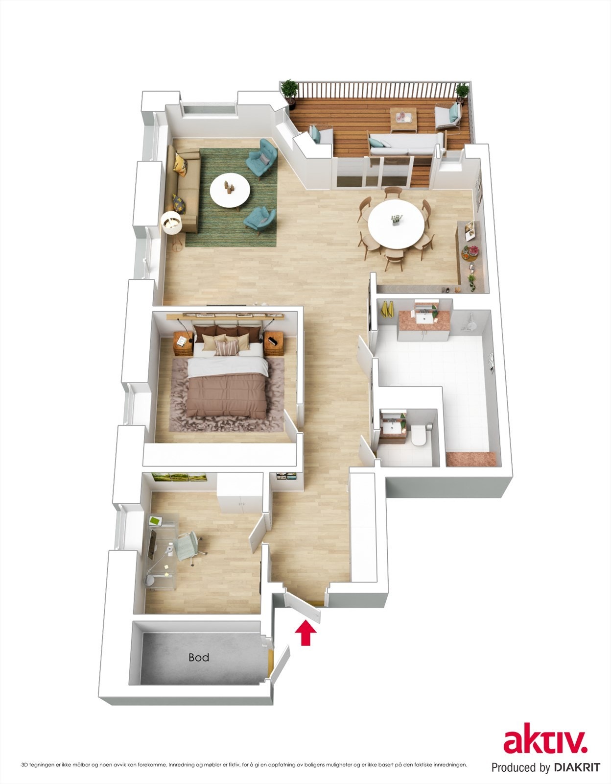 3d plantegning Galleribilde