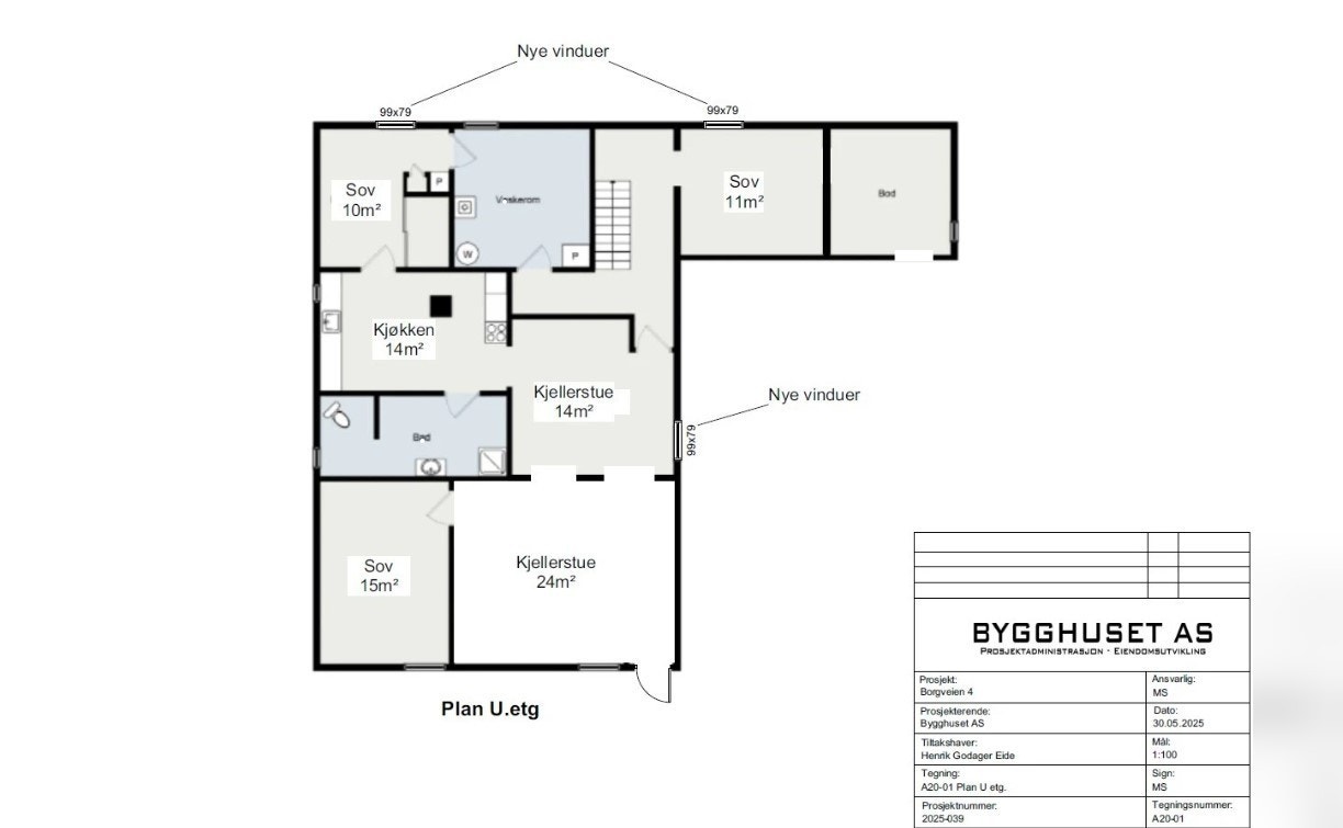 Plantegning underetasje Galleribilde