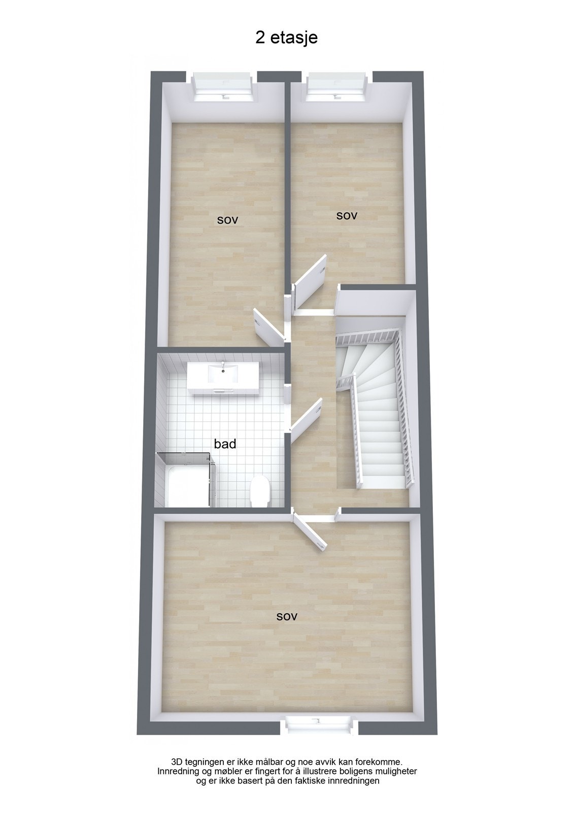 Planløsning 2.etasje Galleribilde