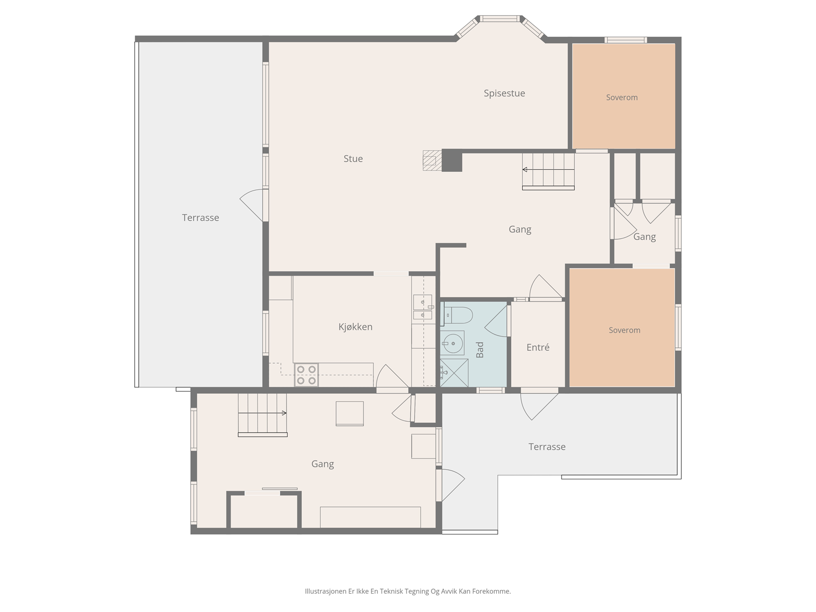 Plantegning første etasje. Galleribilde