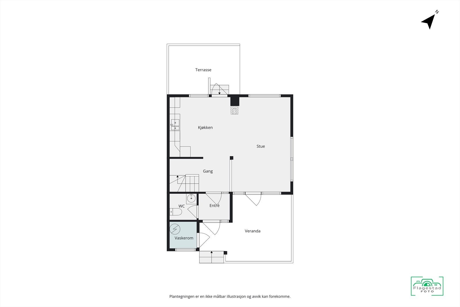 Plantegning 1. etasje Galleribilde