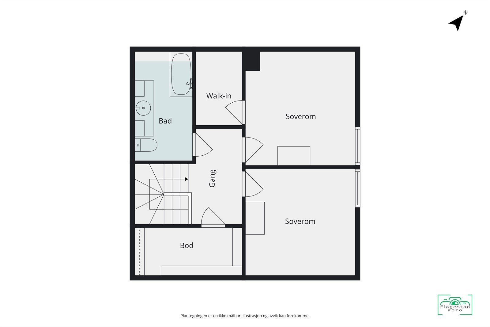 Plantegning 2. etasje Galleribilde