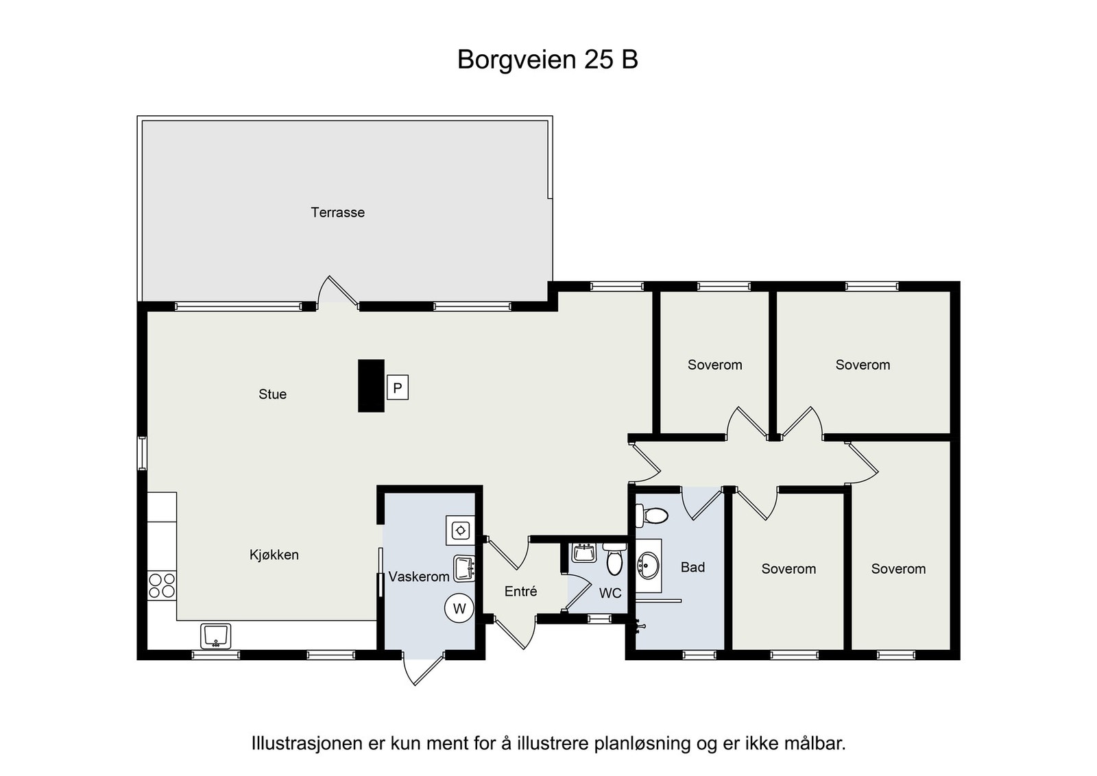 Arealeffektiv planløsning Galleribilde