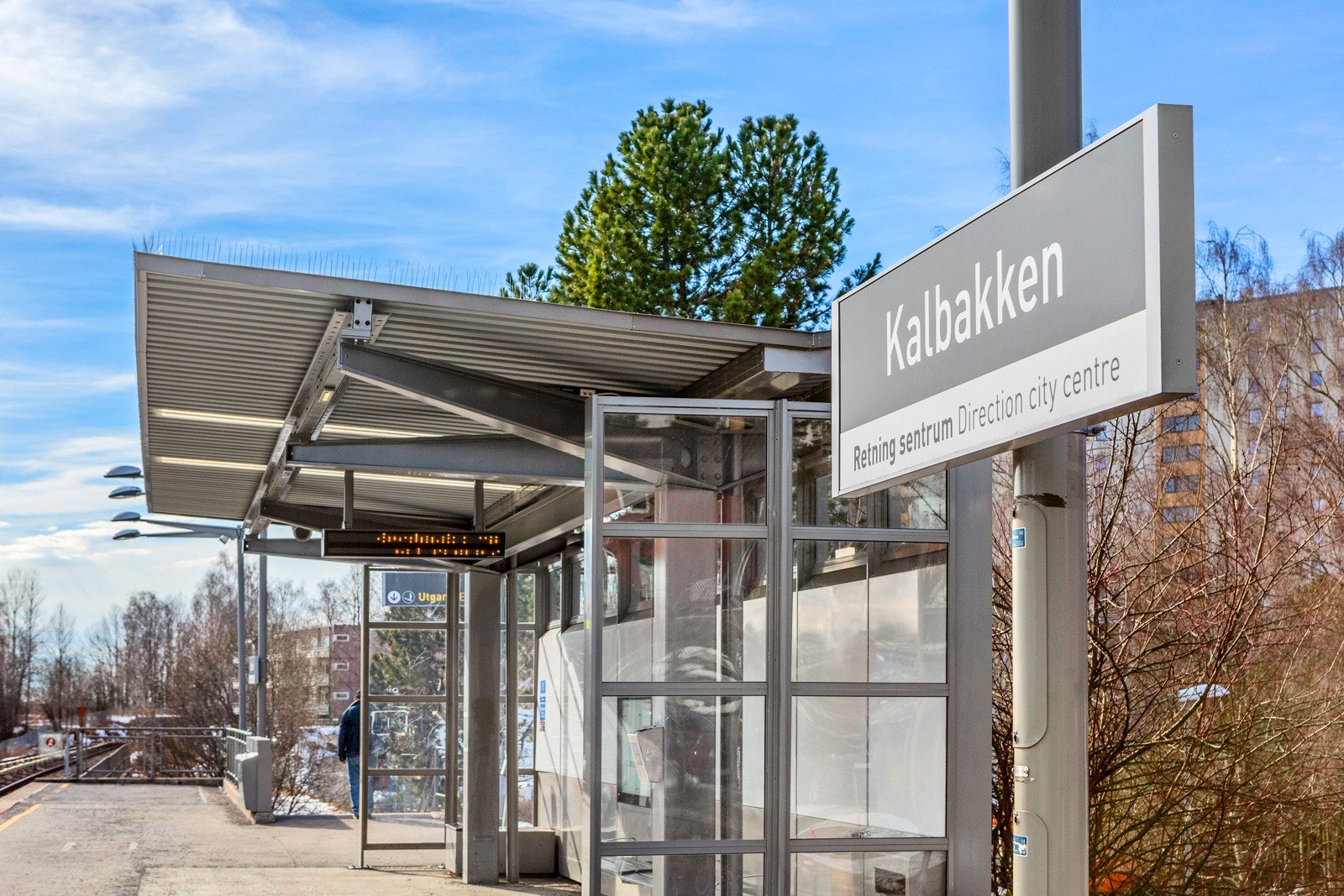 Kort vei til Kalbakken og Rødtvet t-banestasjon med linje 4 og 5 Galleribilde