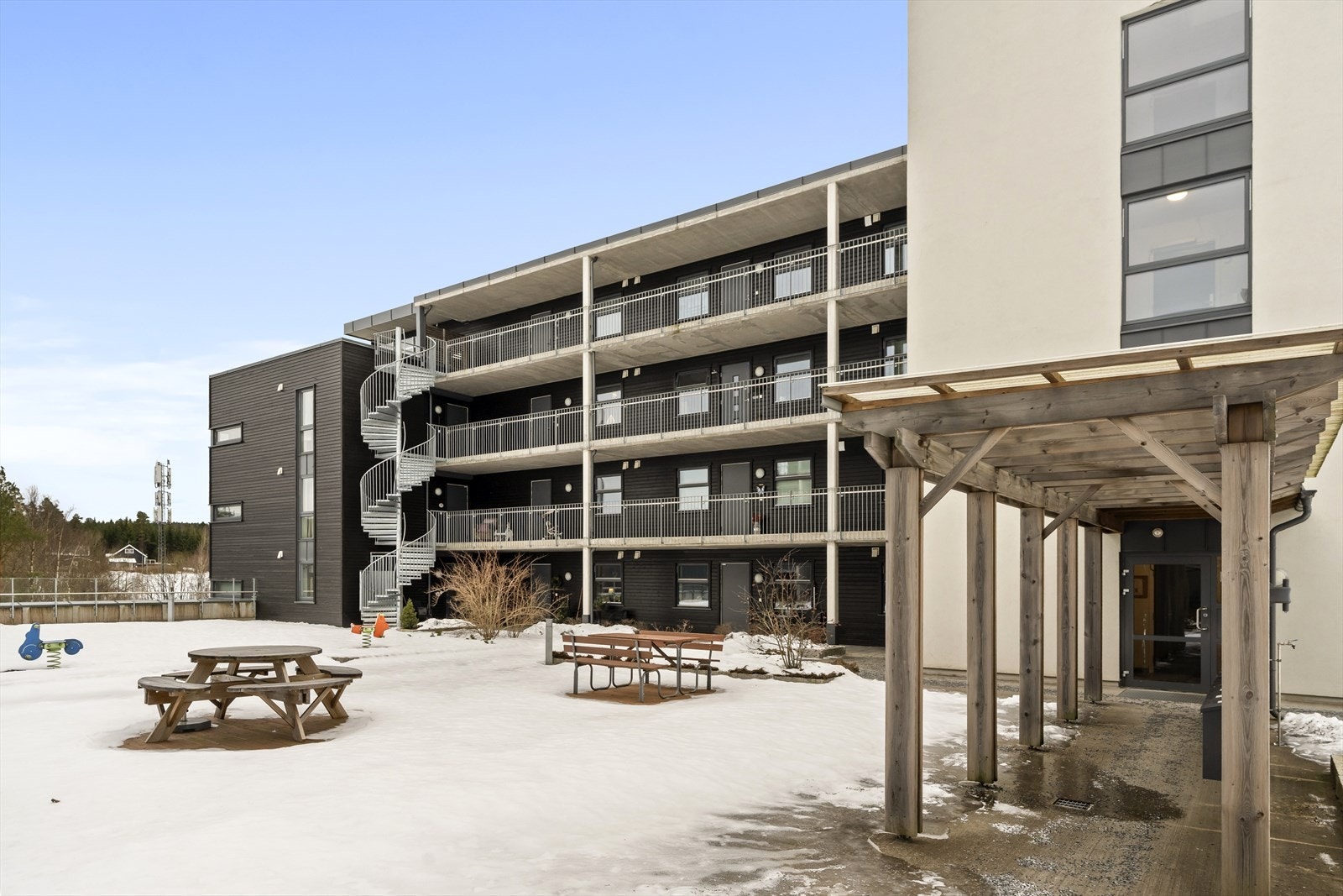 Borettslagene har store fellesområder mellom byggene Galleribilde