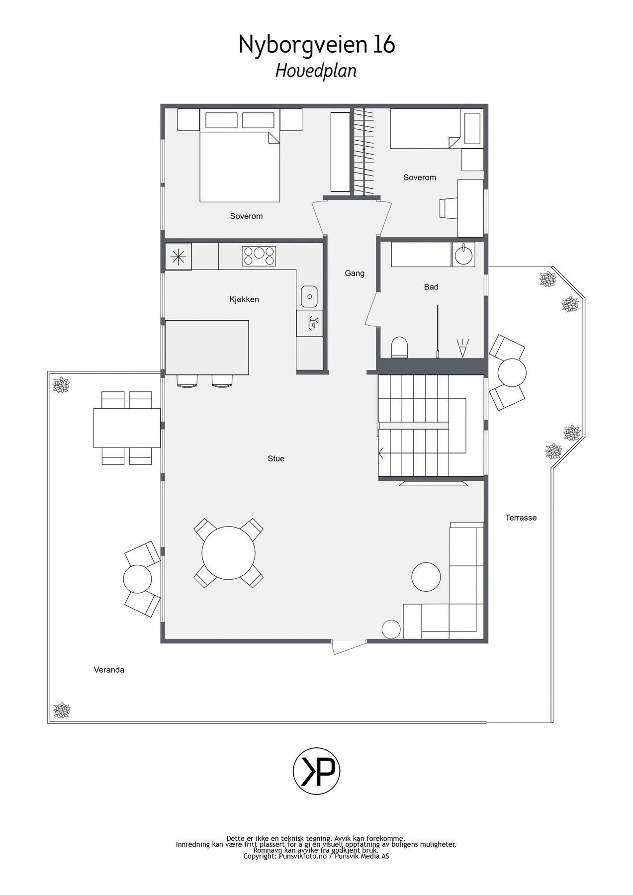 Plantegning hovedplan Galleribilde