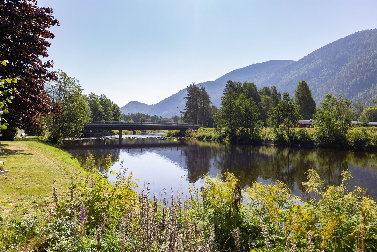 Dalen ligger lengst vest ved innsjøen Bandak, rundt og på elvedeltaet der elva Tokke har sitt utløp. Galleribilde