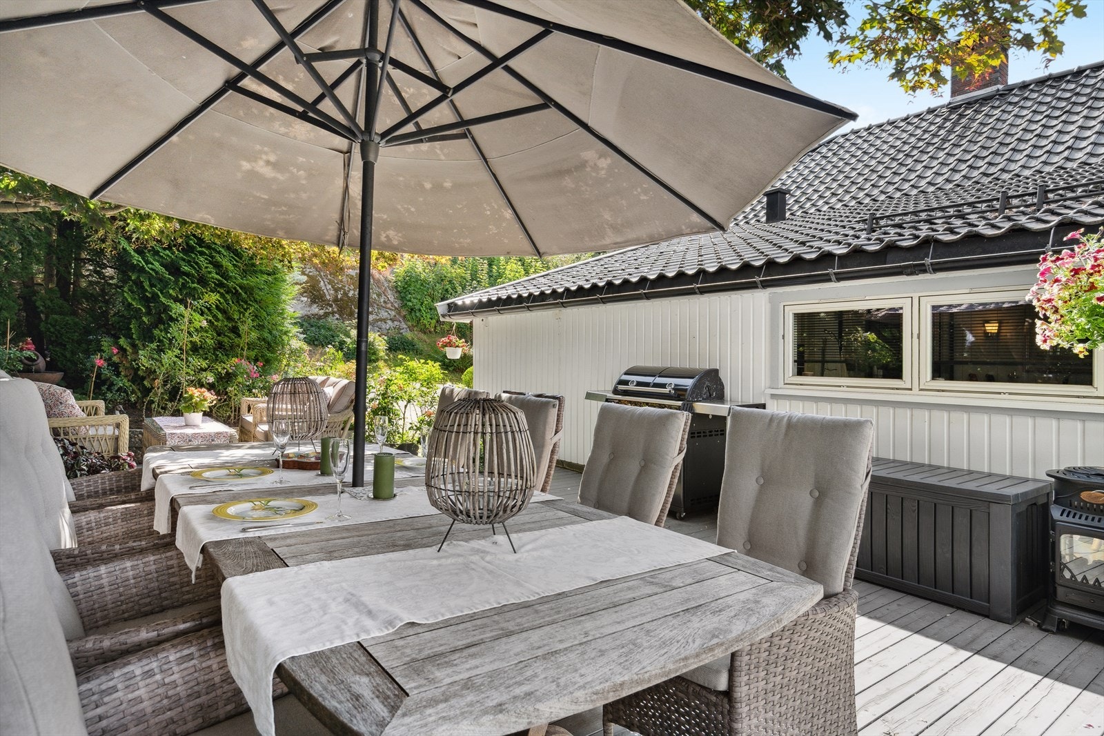 Uteområdene er usjenerte og et sted det er plass til mange gjester! Galleribilde