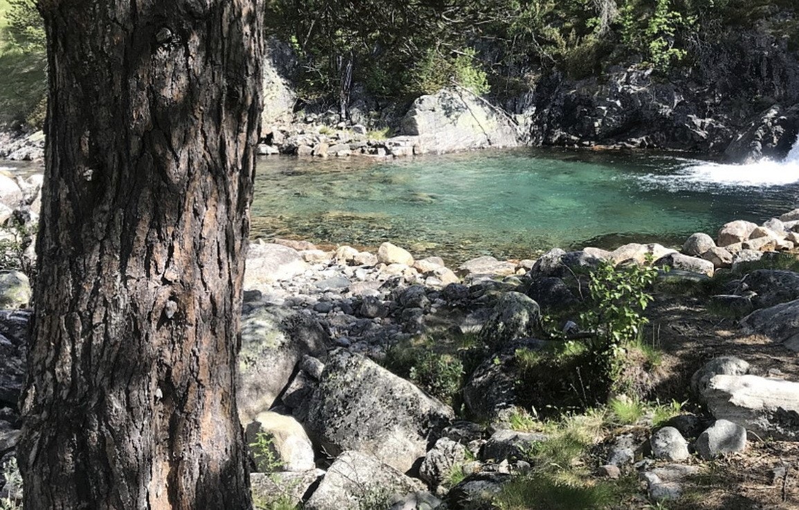 Geiskeliåni område rett ved hytten - badekulp og turterreng. Galleribilde