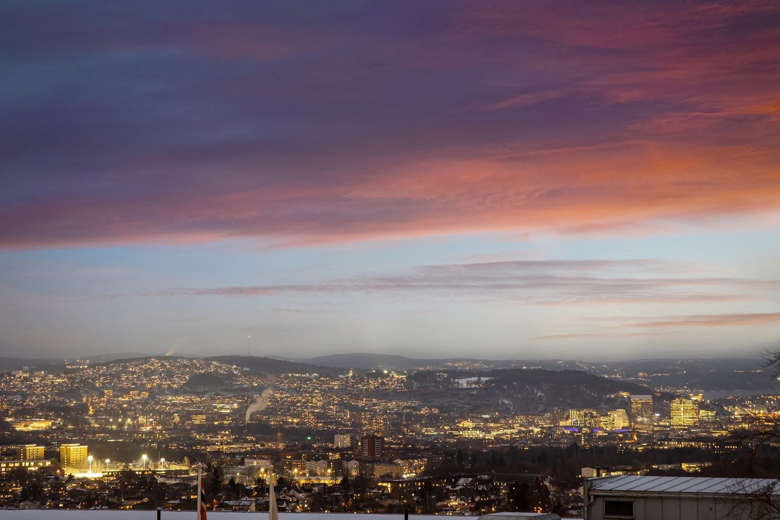 Fantastisk utsikt fra leiligheten og balkongen Galleribilde