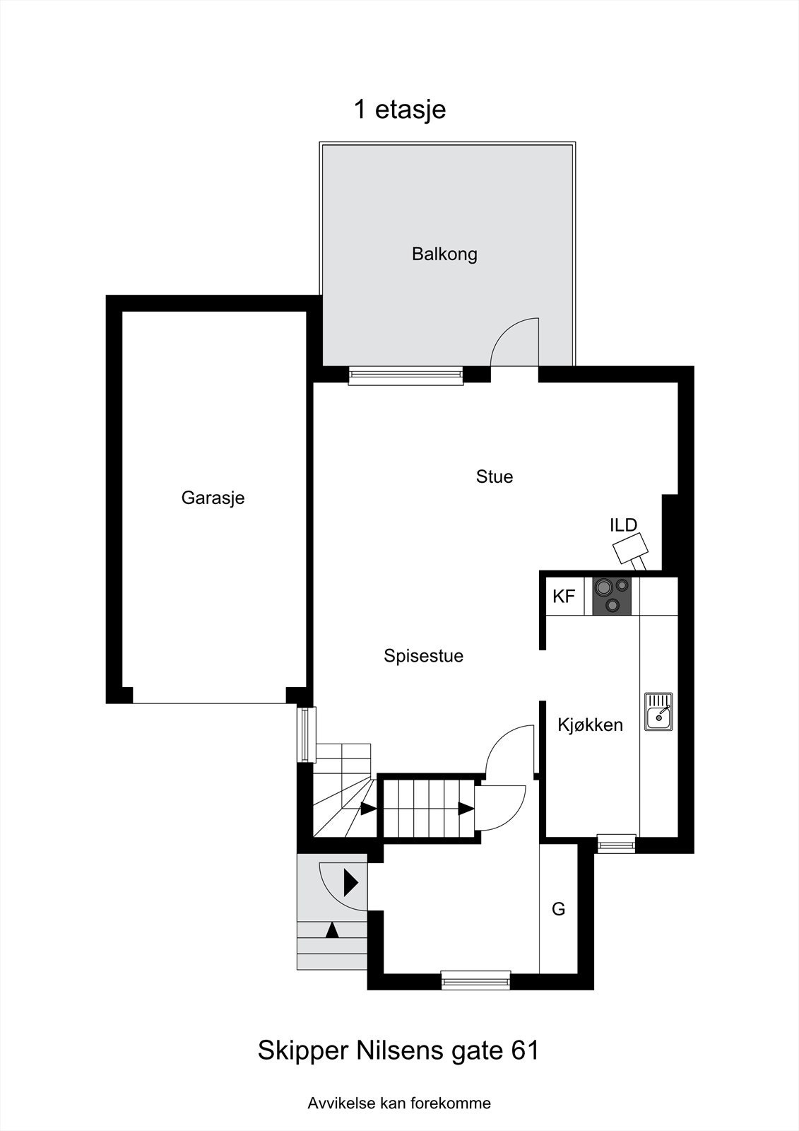 Planskisse 1. etasje Galleribilde