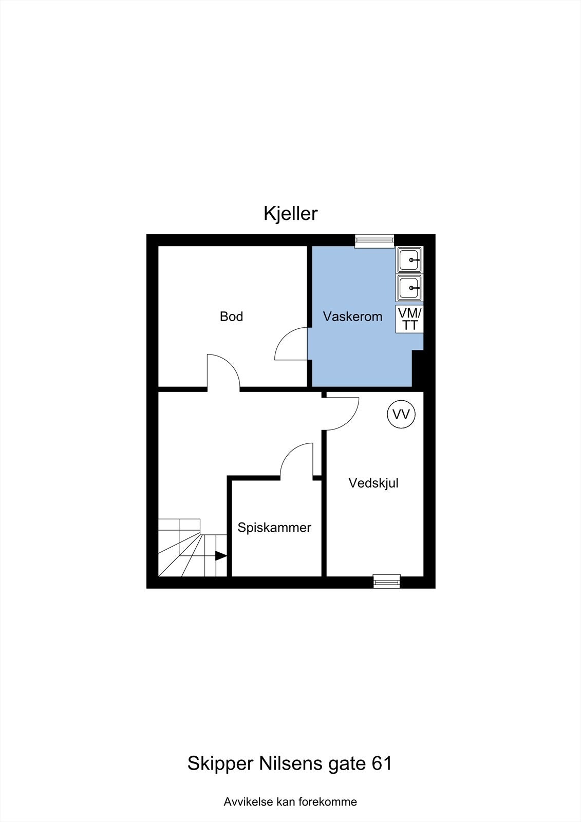 Planskisse kjeller Galleribilde