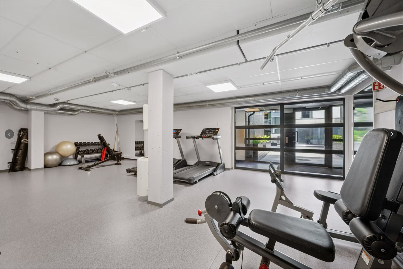 Sameiet har felles treningsrom til glede for beboerne. Galleribilde