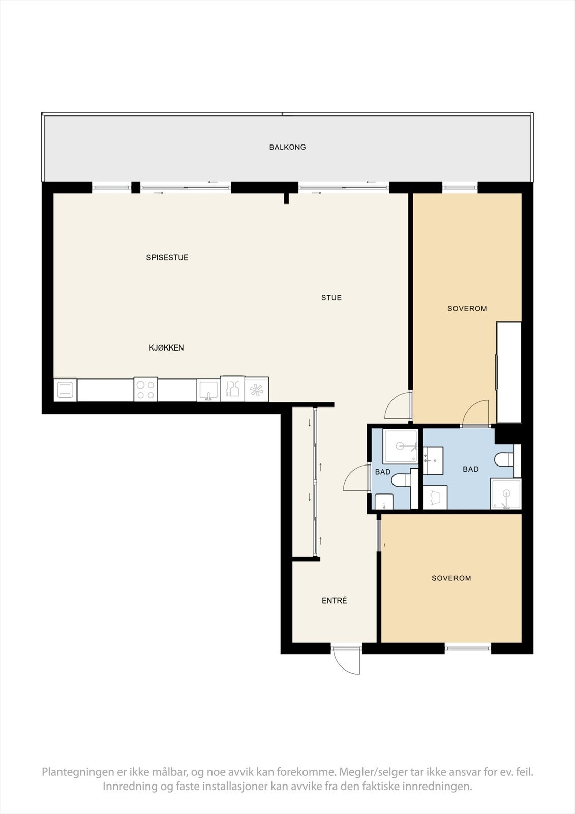 Plantegning 3. etasje Galleribilde