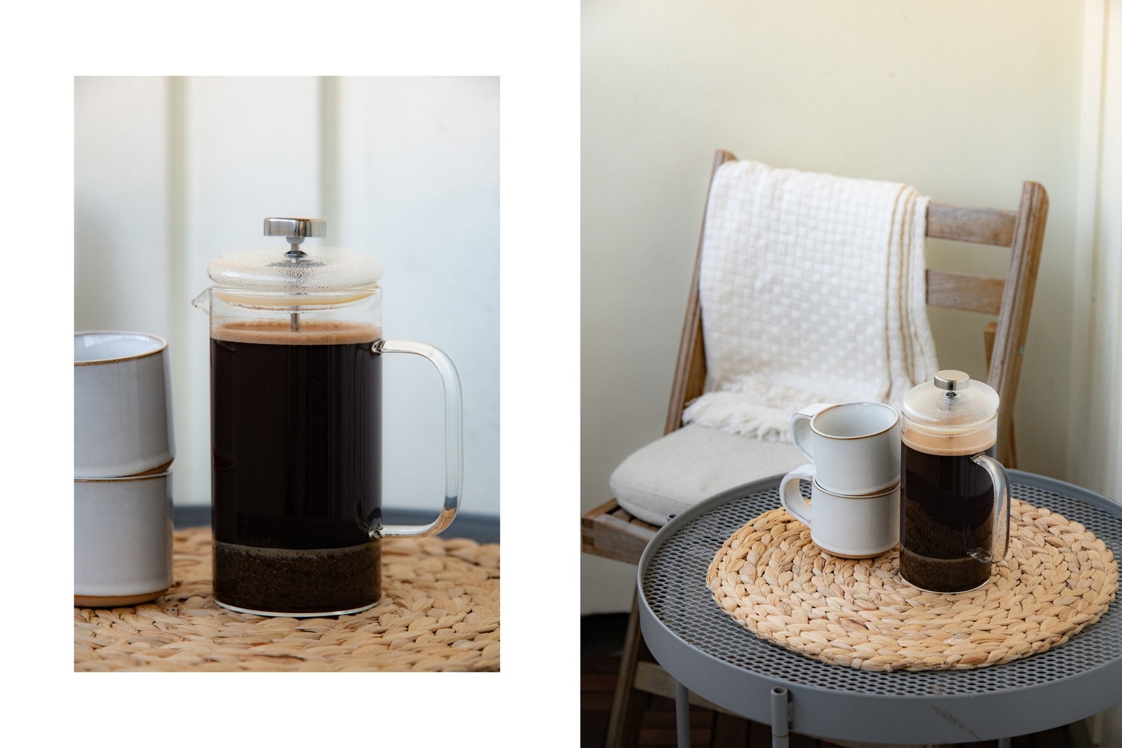 Nyt en rolig morgenkaffe eller et glass kaldt på varme sommerdager etter jobb. Galleribilde