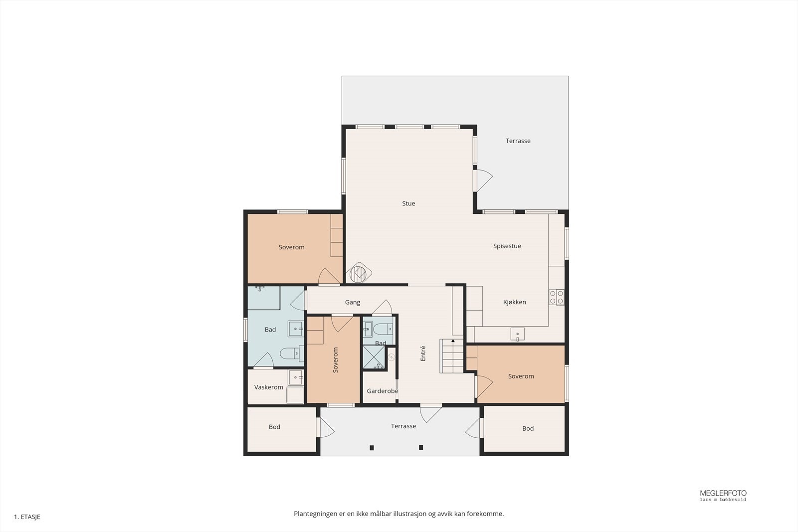 Planskisse over hovedetasjen. Galleribilde