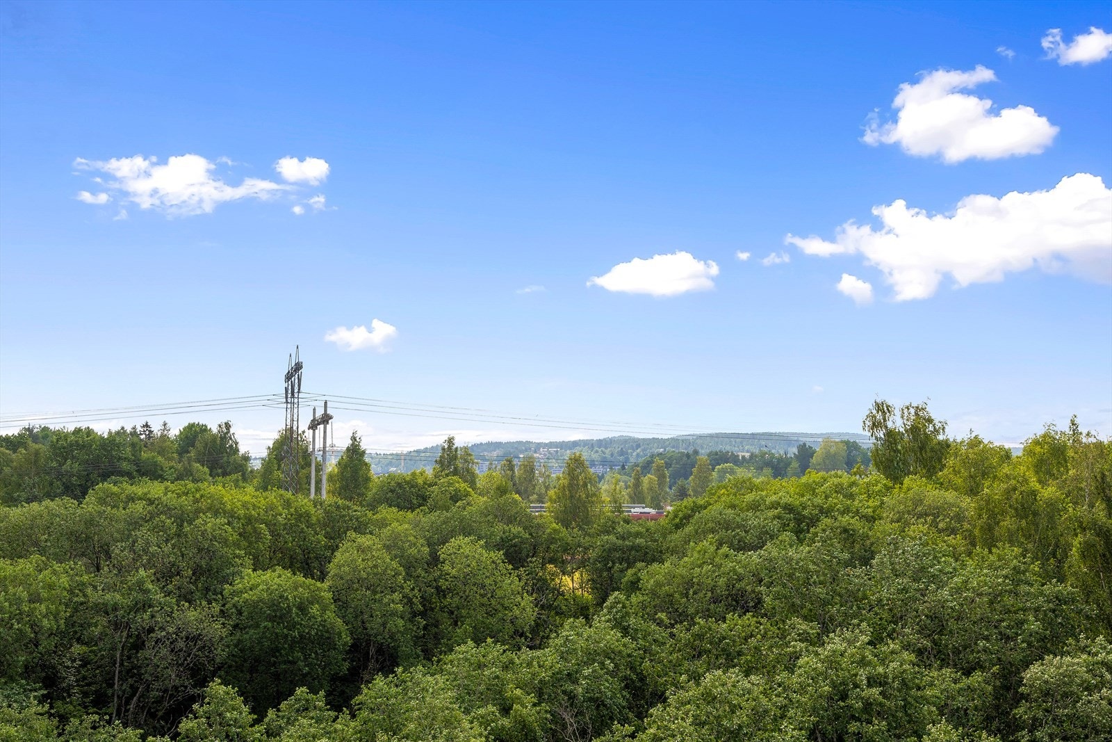 Grøntområder rett utenfor eiendommen gir en fredelig og skjermet atmosfære. Galleribilde