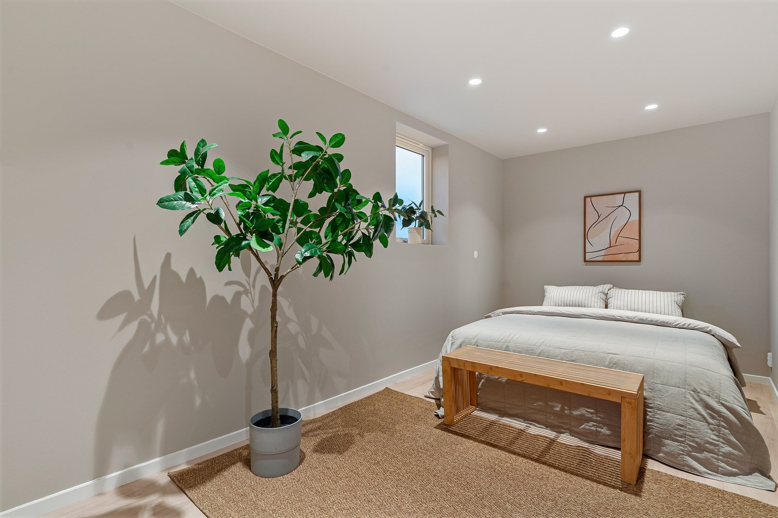 Det ene av fire rom innredet som soverom er ikke omsøkt/godkjent. Galleribilde