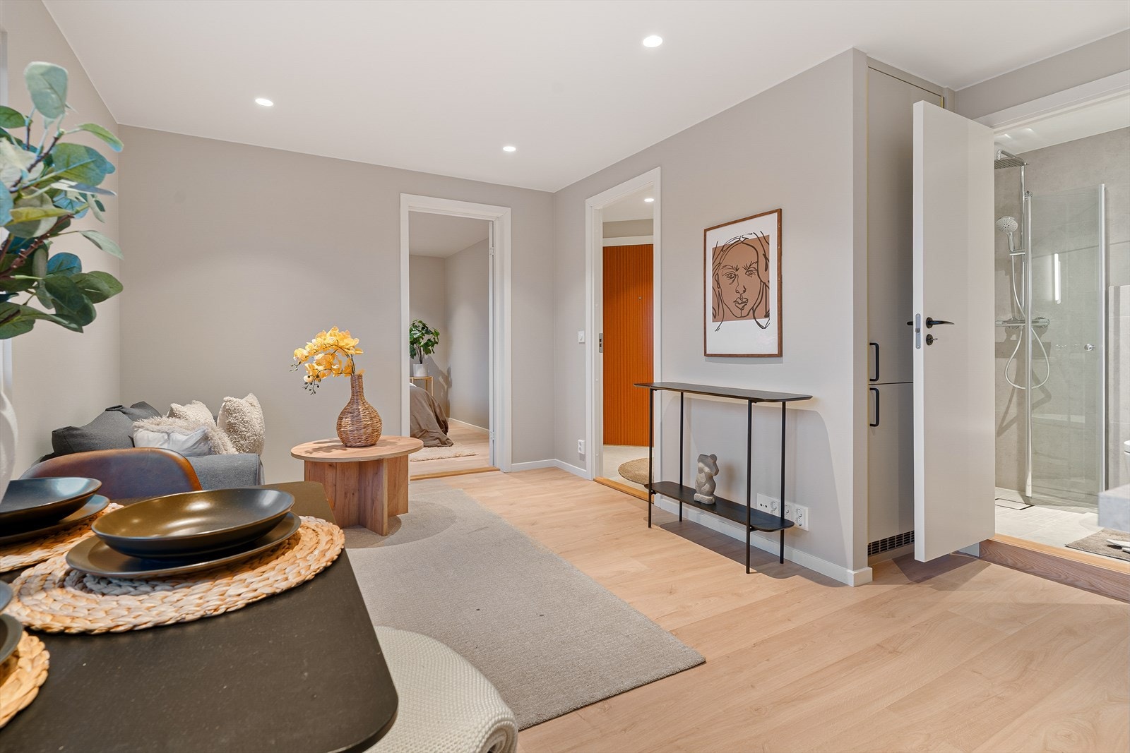 Også her er det et nytt HTH-kjøkken fra 2025 med integrerte hvitevarer. Galleribilde