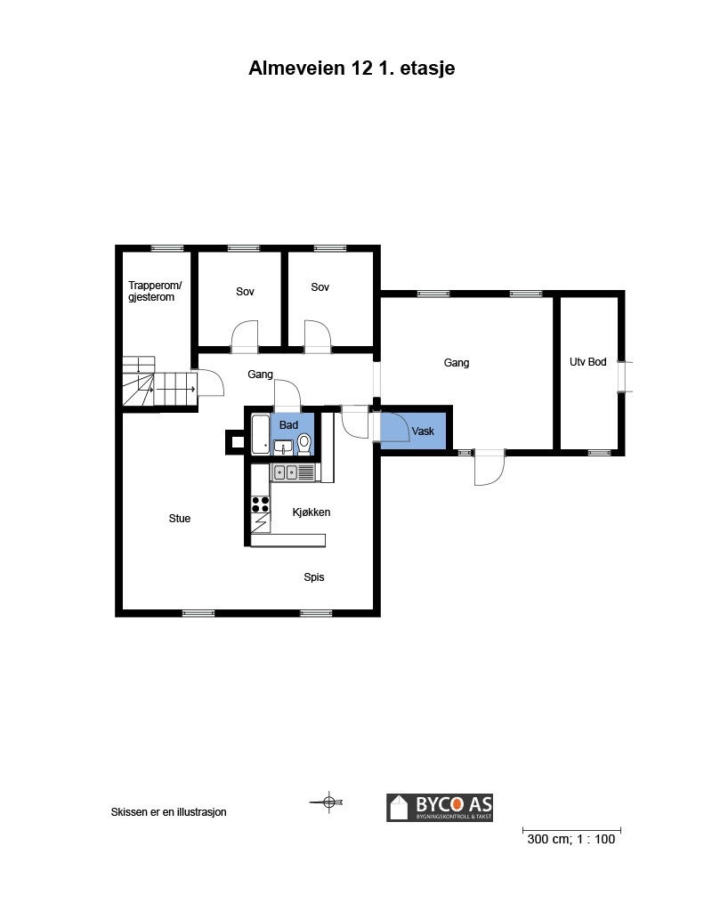 PLANTEGNING 1. ETASJE Galleribilde