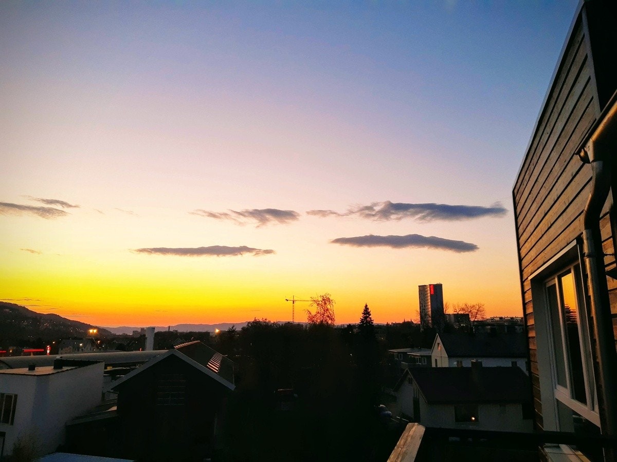 Utsikt fra balkongen Galleribilde