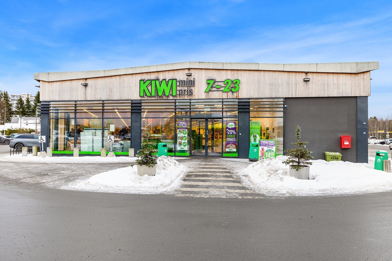 Dagligvarehandelen gjøres enkelt på Kiwi Kjeller, kun få minutters gange unna. Galleribilde