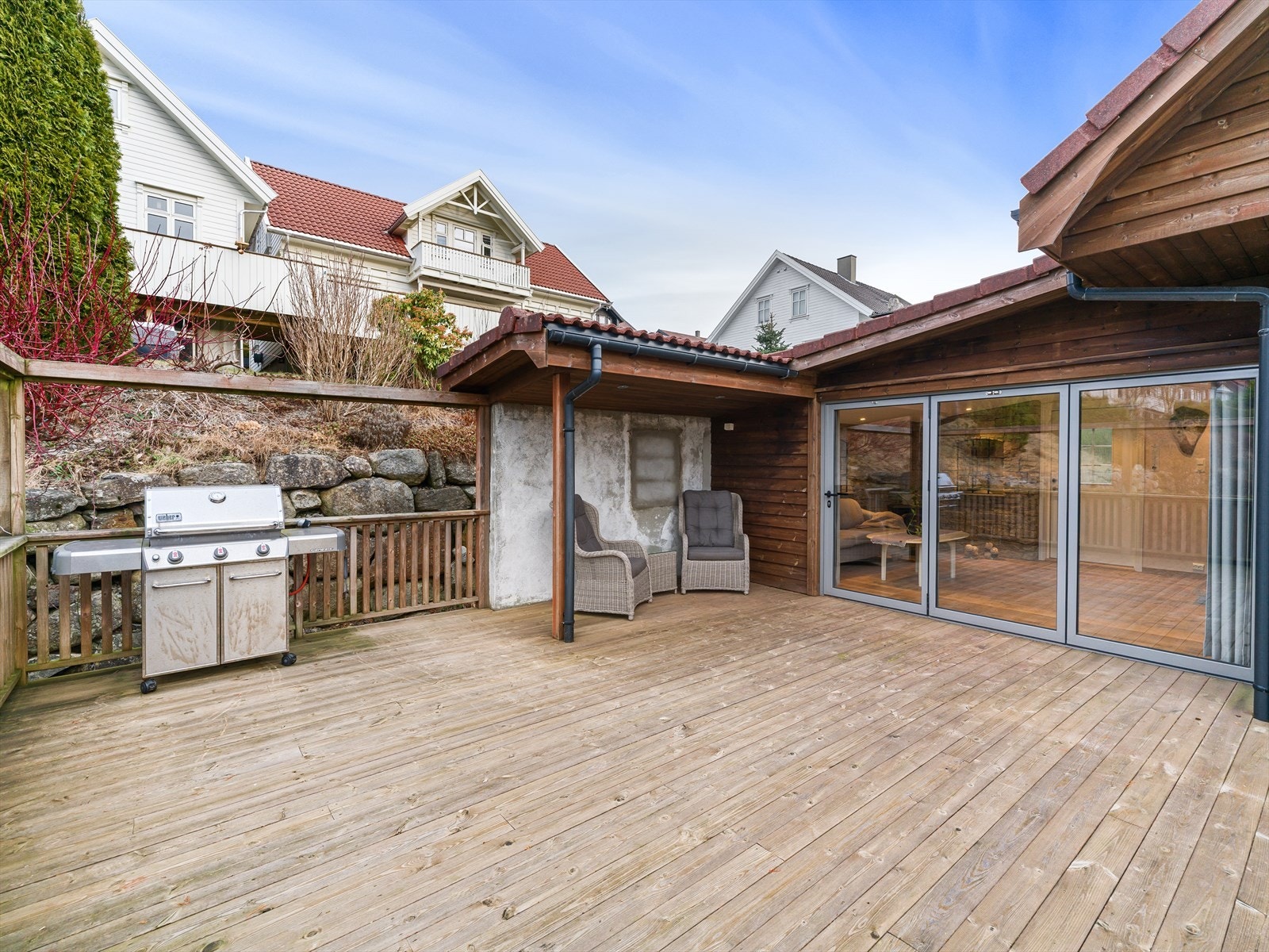 Terrasse ut fra stue Galleribilde